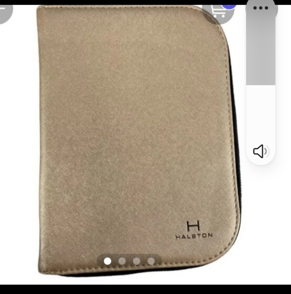 Halston Heritage Gold Jewelry bag.